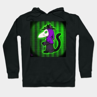 Cyber Goth Kitty Plague Doctor Hoodie